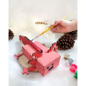 Axolote Minecraft em para Pintar – Festa, Lembrancinha,  presente Infantil, Artesanal, geek